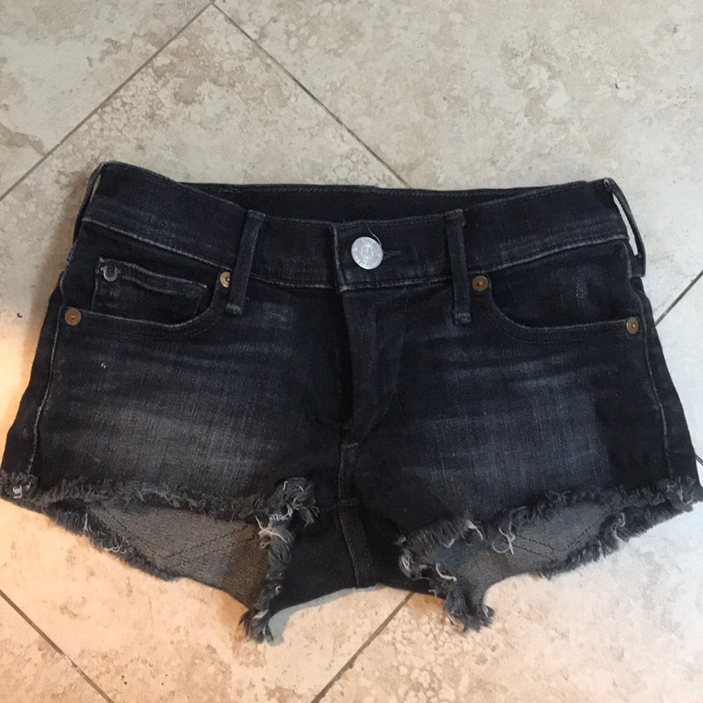True Religion Black Shorts